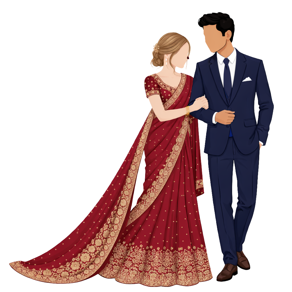 cultural harmony in wedding attire (1)